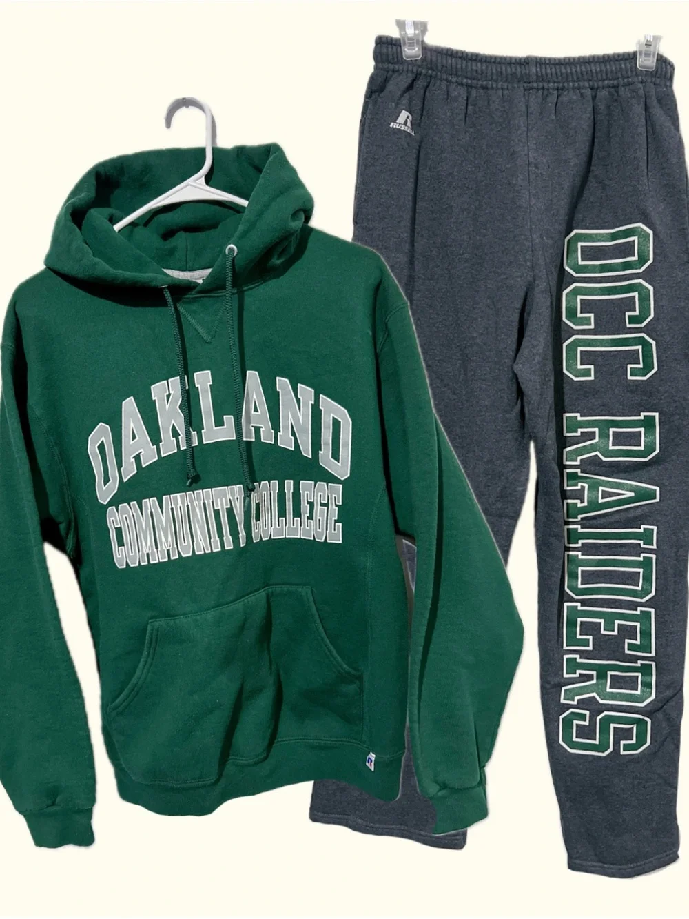 Russell Athletic Oakland Community College Hoodie Sweatpants Matching Set S/M